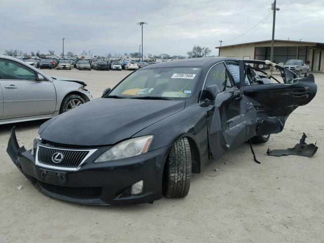 JTHBF5C20A5114116 - 2010 LEXUS IS 250 BLACK photo 2