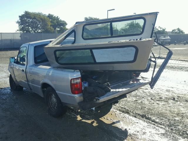 1FTYR10D95PA01681 - 2005 FORD RANGER SILVER photo 3