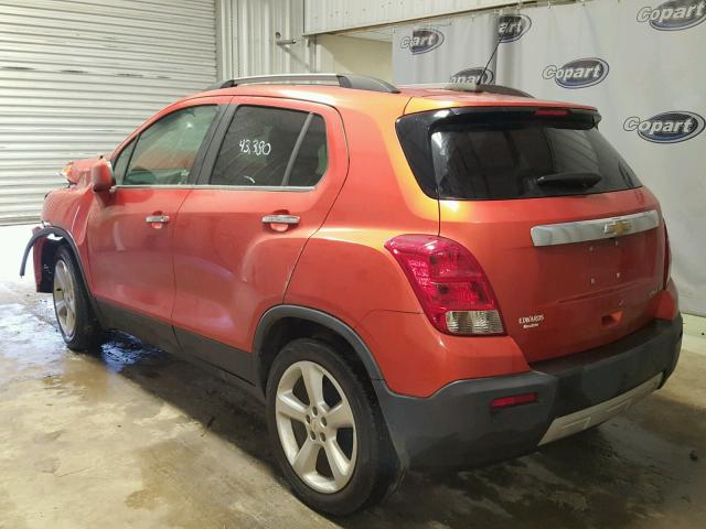 KL7CJNSB6FB262623 - 2015 CHEVROLET TRAX LTZ ORANGE photo 3