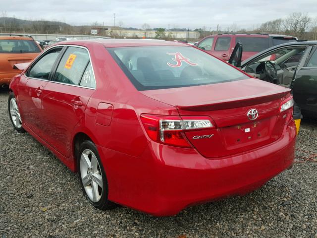 4T1BF1FK3EU820719 - 2014 TOYOTA CAMRY L RED photo 3