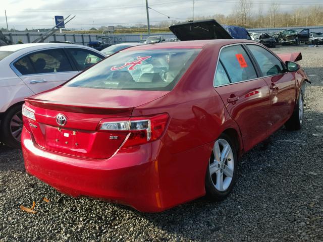 4T1BF1FK3EU820719 - 2014 TOYOTA CAMRY L RED photo 4