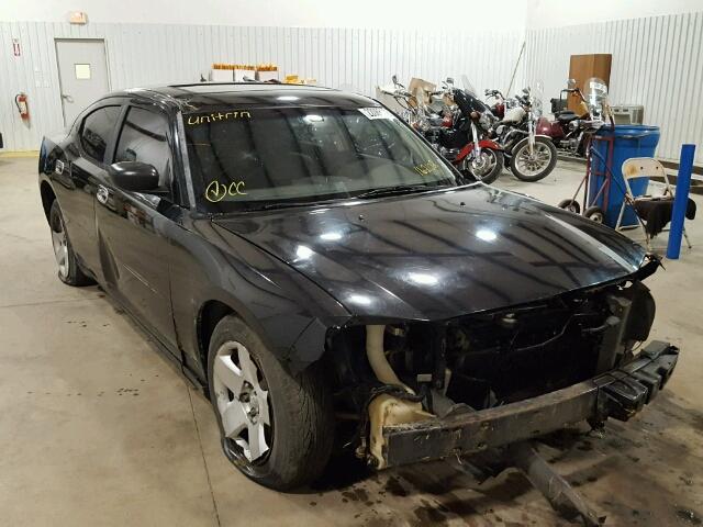 2B3KA43R48H162102 - 2008 DODGE CHARGER BLACK photo 1