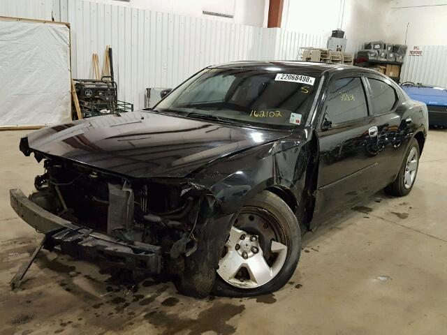 2B3KA43R48H162102 - 2008 DODGE CHARGER BLACK photo 2