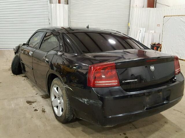 2B3KA43R48H162102 - 2008 DODGE CHARGER BLACK photo 3