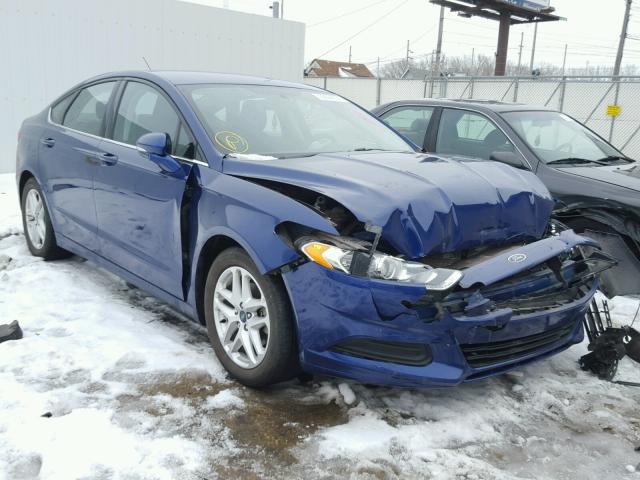 1FA6P0H79F5113650 - 2015 FORD FUSION SE BLUE photo 1