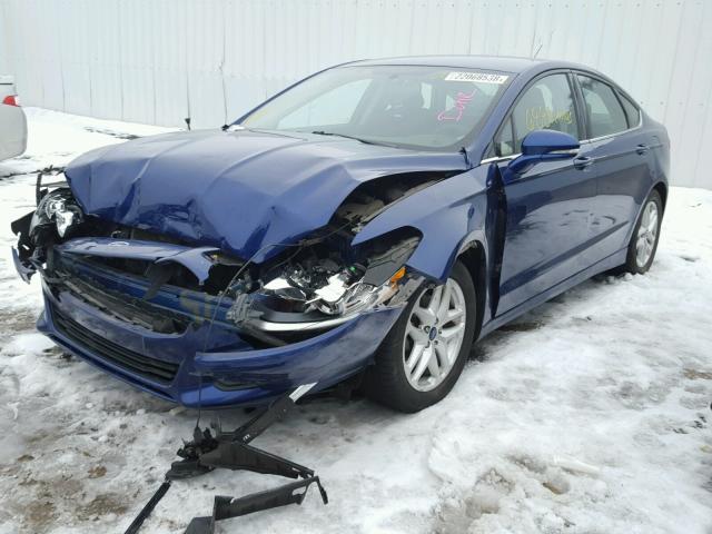 1FA6P0H79F5113650 - 2015 FORD FUSION SE BLUE photo 2