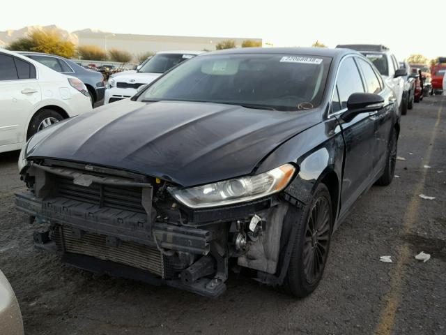 3FA6P0K98ER344433 - 2014 FORD FUSION TIT BLACK photo 2