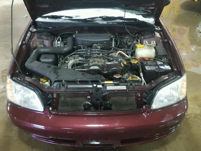 4S3BH635917301225 - 2001 SUBARU LEGACY L BURGUNDY photo 7