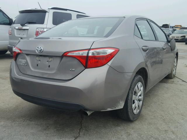 5YFBURHEXEP154374 - 2014 TOYOTA COROLLA L GRAY photo 4