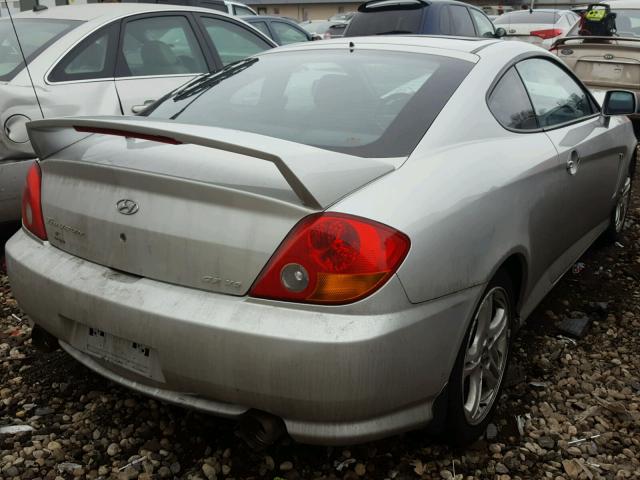 KMHHN65F73U067708 - 2003 HYUNDAI TIBURON GT GRAY photo 4