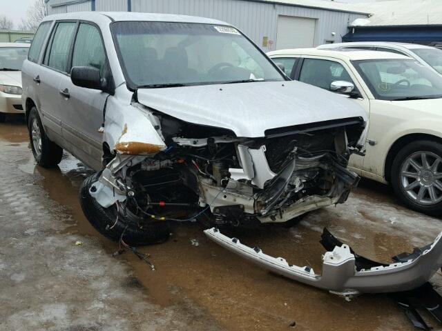 5FNYF28146B007912 - 2006 HONDA PILOT LX SILVER photo 1