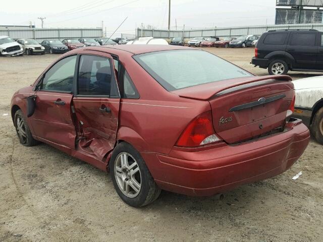 1FAFP34392W145572 - 2002 FORD FOCUS SE RED photo 3