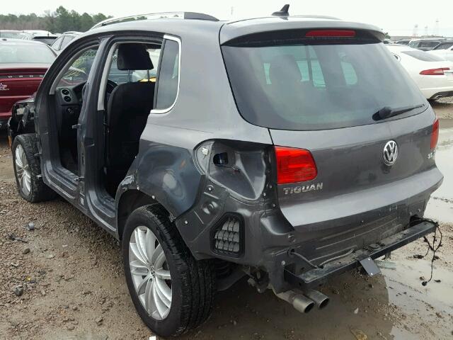 WVGAV3AX2DW569921 - 2013 VOLKSWAGEN TIGUAN S GRAY photo 3