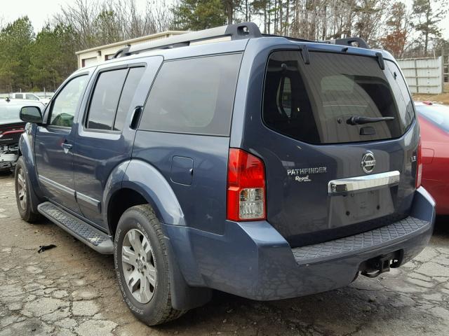 5N1AR18U88C615991 - 2008 NISSAN PATHFINDER BLUE photo 3