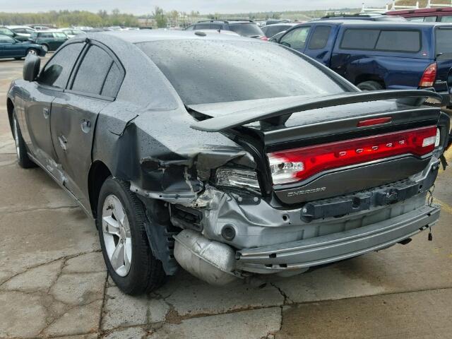 2B3CL3CG8BH614843 - 2011 DODGE CHARGER GRAY photo 3