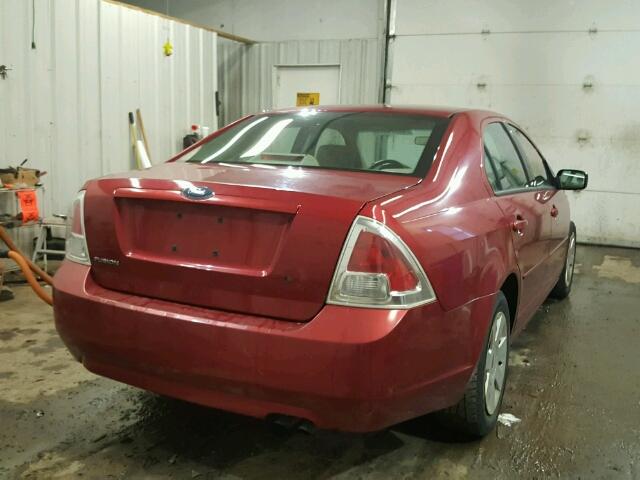 3FAFP06Z36R249807 - 2006 FORD FUSION S RED photo 4