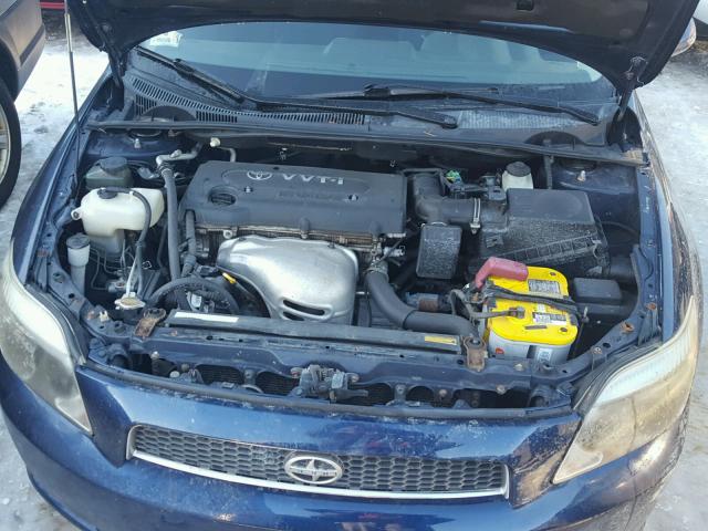 JTKDE177550060206 - 2005 TOYOTA SCION TC BLUE photo 7