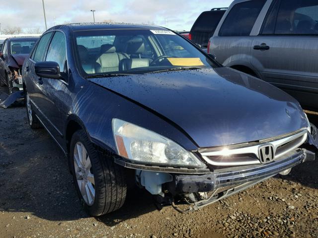 1HGCM66577A087618 - 2007 HONDA ACCORD EX BLUE photo 1