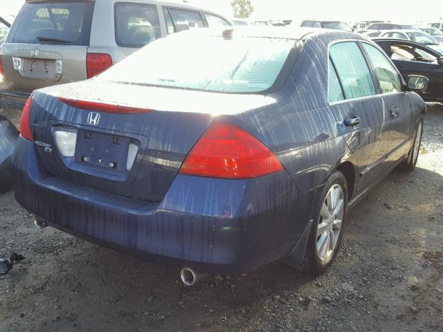 1HGCM66577A087618 - 2007 HONDA ACCORD EX BLUE photo 4