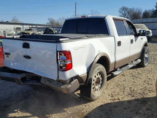 1FTPW14565KE73325 - 2005 FORD F150 SUPER WHITE photo 4