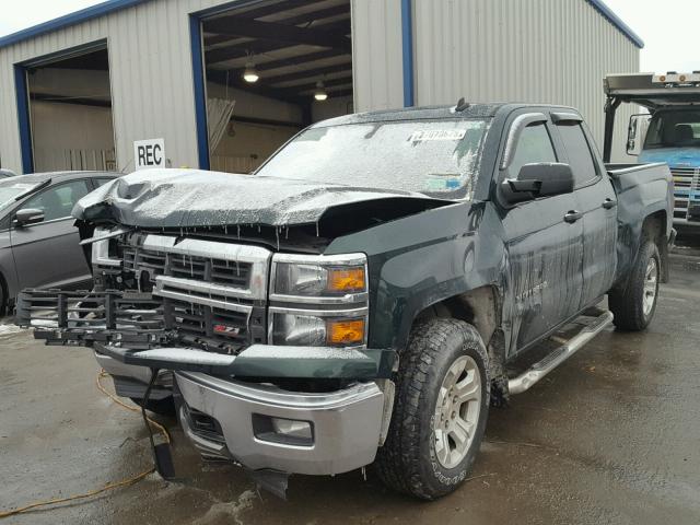 1GCVKREC5EZ381130 - 2014 CHEVROLET SILVERADO GREEN photo 2