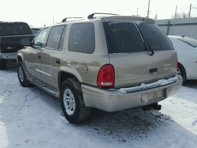 1D4HS58N43F557055 - 2003 DODGE DURANGO SL GOLD photo 3