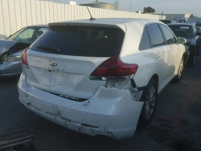 4T3ZA3BB1DU079569 - 2013 TOYOTA VENZA LE WHITE photo 4