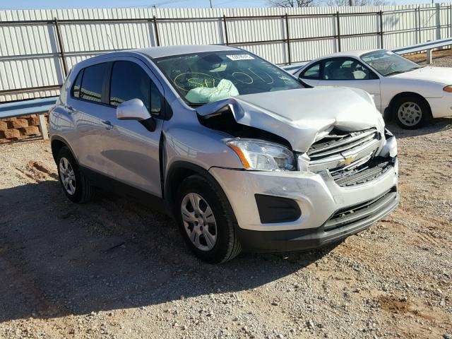 3GNCJKSB7GL256211 - 2016 CHEVROLET TRAX LS SILVER photo 1