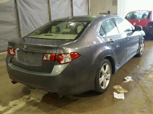 JH4CU2F66AC018574 - 2010 ACURA TSX GRAY photo 4