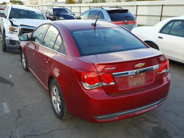 1G1PC5SB8D7107188 - 2013 CHEVROLET CRUZE LT RED photo 3