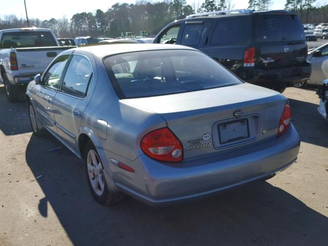 JN1CA31A41T112368 - 2001 NISSAN MAXIMA GXE BLUE photo 3