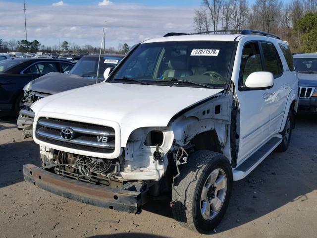 5TDZT38A93S139834 - 2003 TOYOTA SEQUOIA LI WHITE photo 2