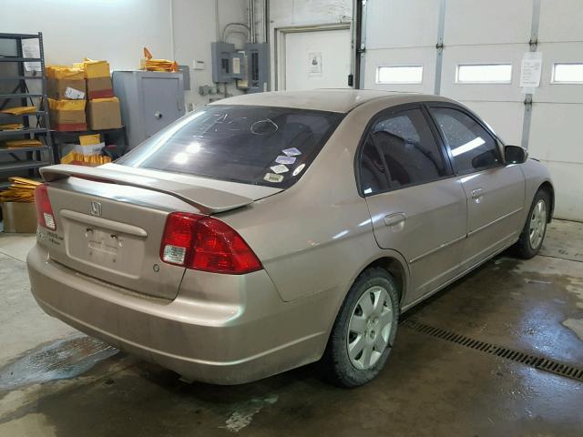 2HGES26872H540650 - 2002 HONDA CIVIC EX GOLD photo 4