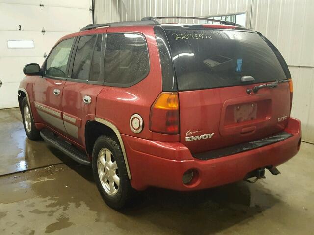 1GKDT13S542175922 - 2004 GMC ENVOY RED photo 3