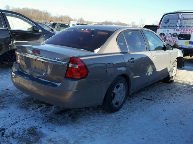 1G1ZS58F57F213629 - 2007 CHEVROLET MALIBU LS BROWN photo 4