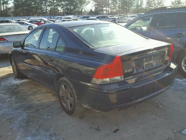 YV1RS592672600923 - 2007 VOLVO S60 2.5T BLACK photo 3