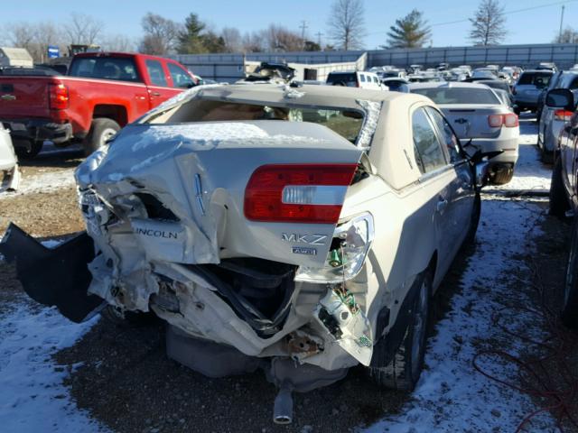 3LNHM28T77R612557 - 2007 LINCOLN MKZ კრემისფერი ფოტო 4