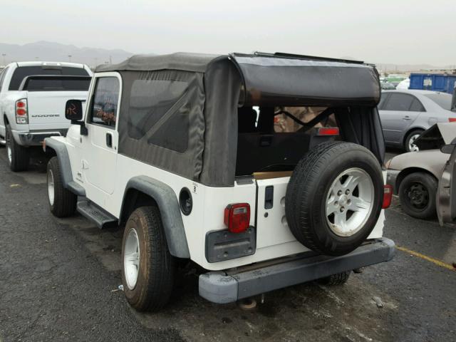 1J4FA49S04P764120 - 2004 JEEP WRANGLER / WHITE photo 3