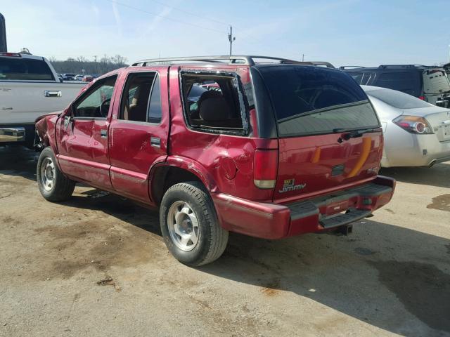 1GKCS13W0W2508306 - 1998 GMC JIMMY BURGUNDY photo 3