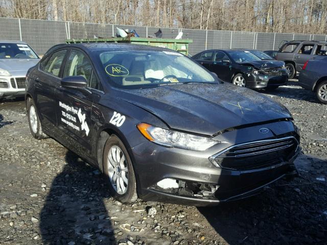 3FA6P0G72HR416898 - 2017 FORD FUSION S GRAY photo 1