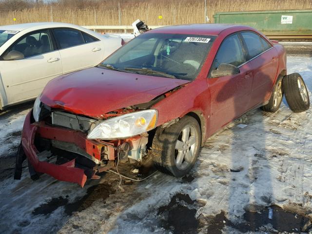 1G2ZH58N574157883 - 2007 PONTIAC G6 GT RED photo 2