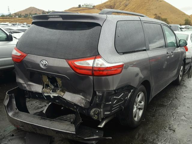 5TDKZ3DC6HS897662 - 2017 TOYOTA SIENNA LE GRAY photo 4