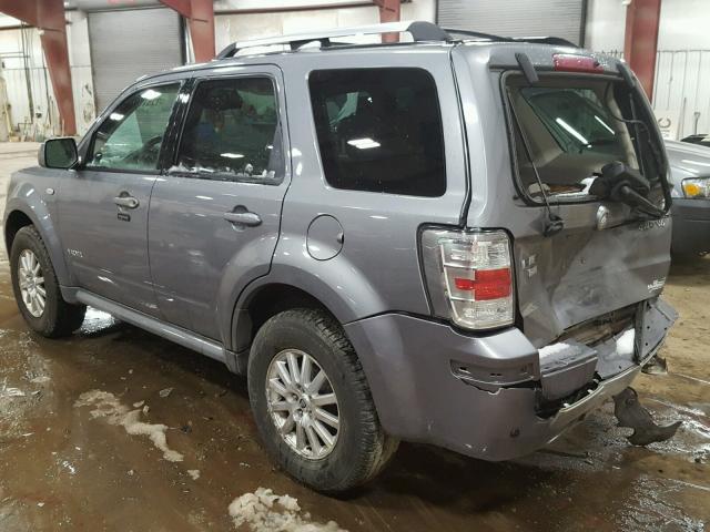 4M2CU97138KJ29963 - 2008 MERCURY MARINER PR GRAY photo 3