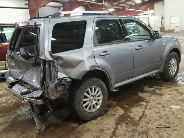 4M2CU97138KJ29963 - 2008 MERCURY MARINER PR GRAY photo 4