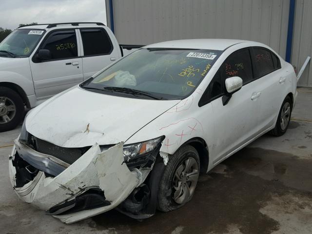 19XFB2F56FE007988 - 2015 HONDA CIVIC LX WHITE photo 2