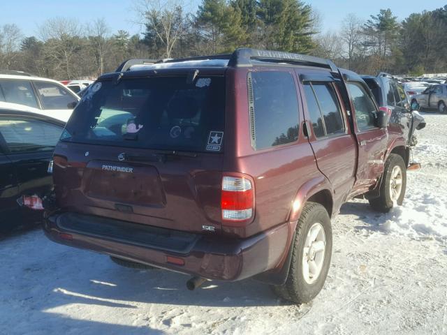 JN8DR09Y54W911819 - 2004 NISSAN PATHFINDER RED photo 4