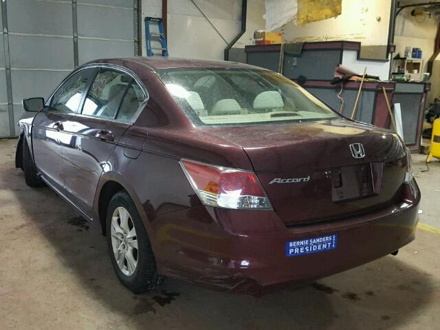 1HGCP26448A067531 - 2008 HONDA ACCORD LXP MAROON photo 3