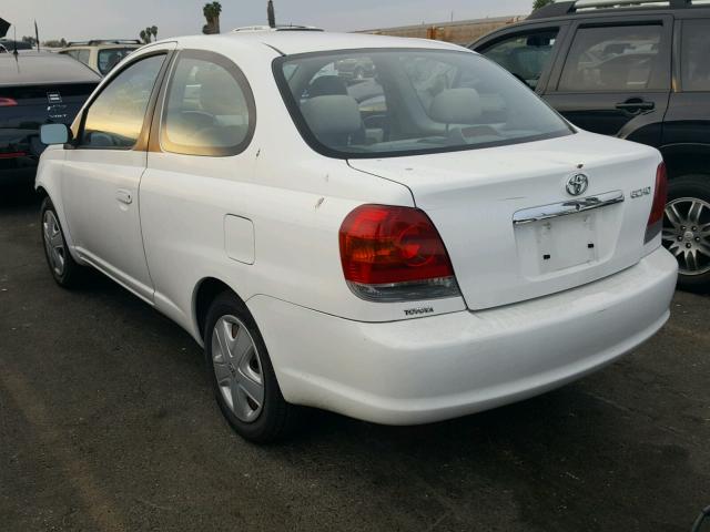 JTDAT123930267215 - 2003 TOYOTA ECHO WHITE photo 3