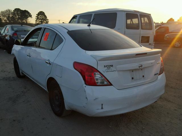 3N1CN7AP7DL833387 - 2013 NISSAN VERSA S WHITE photo 3