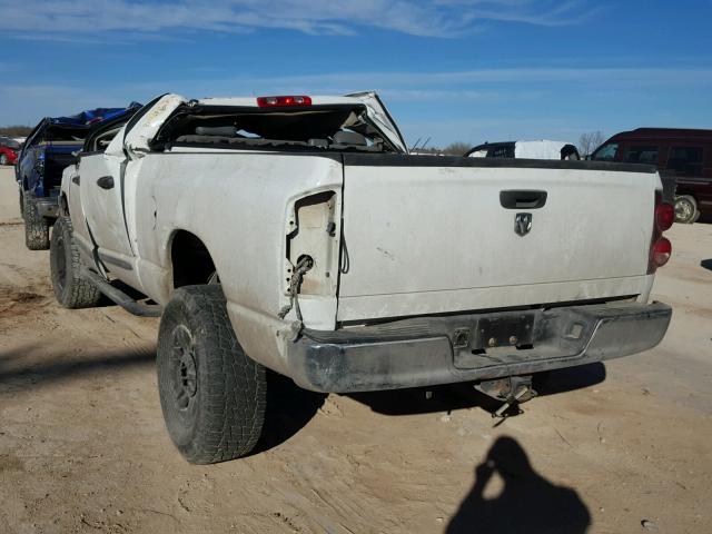 3D7KS28A48G216782 - 2008 DODGE RAM 2500 S WHITE photo 3